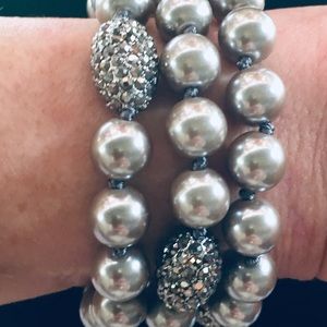 SILVER PLATED LARGE BEEDS WITH RHINESTONE INLAYS IN 2016